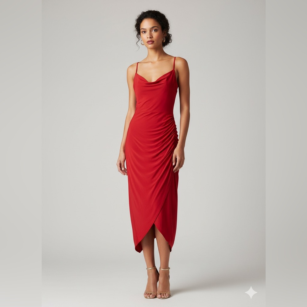 Laundry By Shelli Segal Red Midi Dress